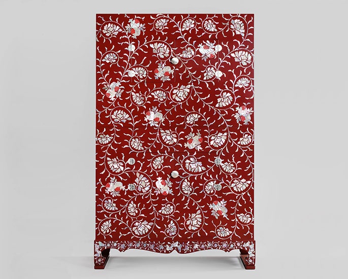 모란만초문이층농(牧丹蔓草紋二層籠) _ 75×40×122cm _ 01