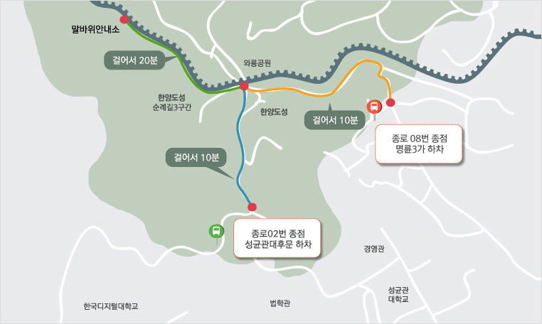 버스종점 하자 도보로 목적지 이동 자세한 내용 하단 참조